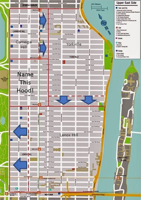 Upper East Side Zip Code Map