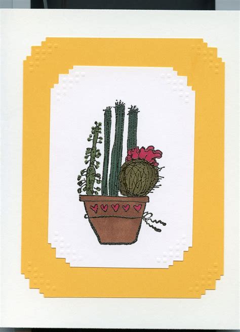 Cacti Southwest Handmade Blank Notecards Set Of 4 42 Etsy