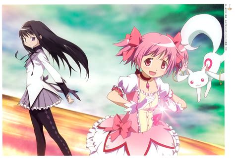 916760 Kaname Madoka Mahou Shoujo Madoka Magica Akemi Homura Kyuubey Anime Anime Girls