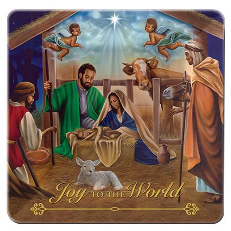 Joy To The World African American Decorative Glass Plate The Black