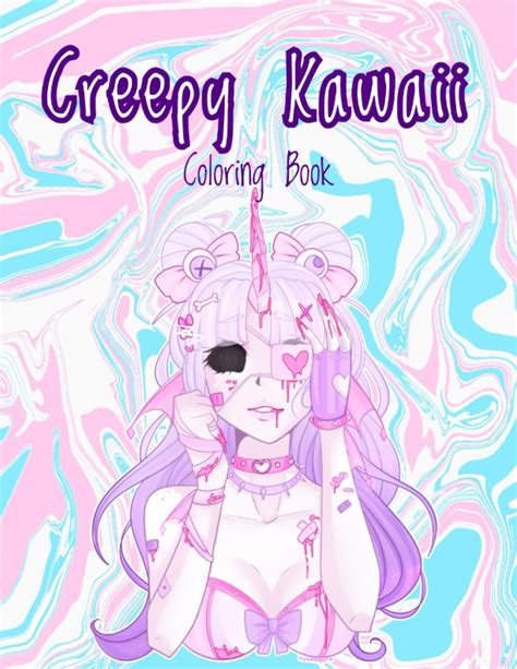 Buy Creepy Kawaii Coloring Book 101 Pages With Trippy Pastel