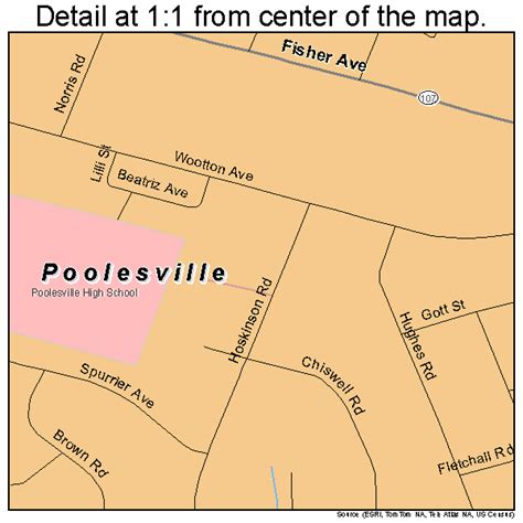 Poolesville Maryland Street Map 2462850