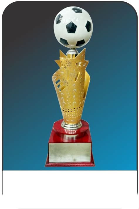 Golden Metal Football Trophy Shape Cup Rs 1600 Piece New Neha