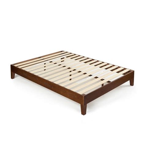 Full Size Low Profile Solid Wood Platform Bed Frame In