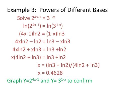5.6 solving exponential and logarithmic equations