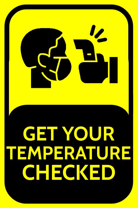 Stop Temperature Check Station Sign D6297 Stop Temperature Check