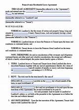 Pennsylvania Residential Lease Form Images