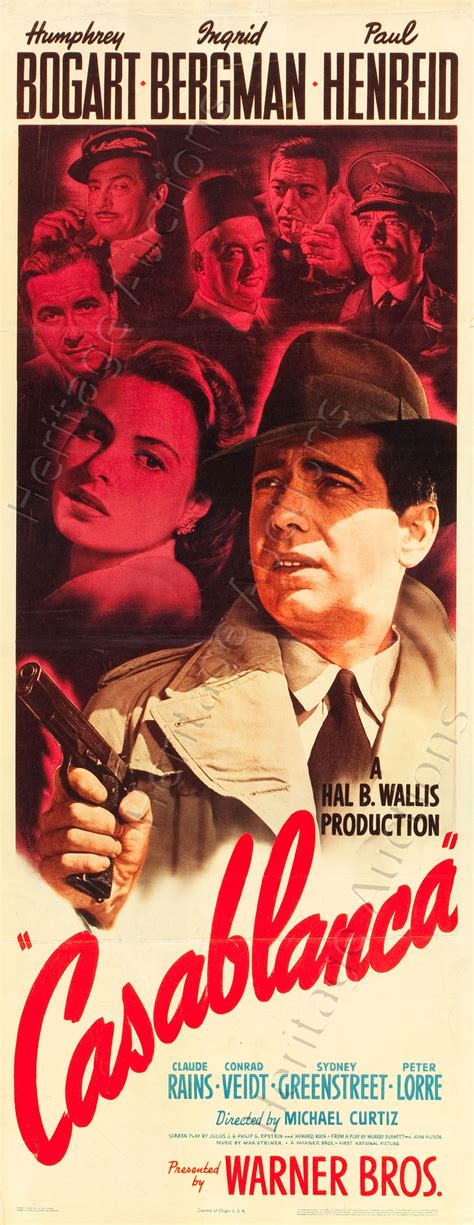 1942 Casablanca Movie Poster Luxedb