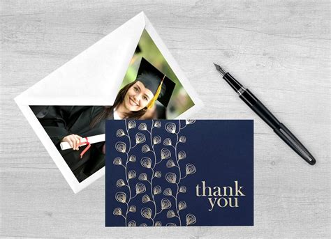 Thank You Cards Bulk Thank You Notes Navy Blue Gold Blank