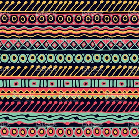 Ethnicity Seamless Pattern Boho Style Ethnic Wallpaper Tribal Art Print