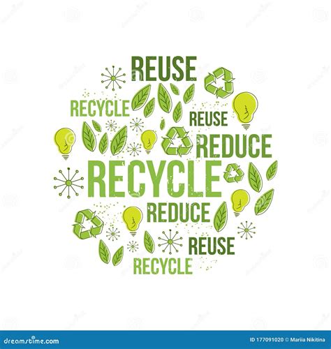 Reuse Reduce Recycle Poster Design Vector Eps10 Ecology Concept
