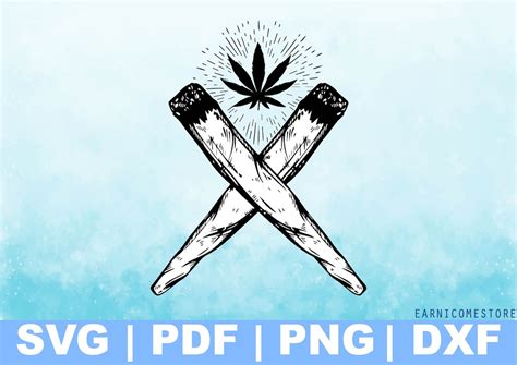 Joint Drawing Cannabis Smoking Cannabis Joint Svgpngpdfdxf Etsy
