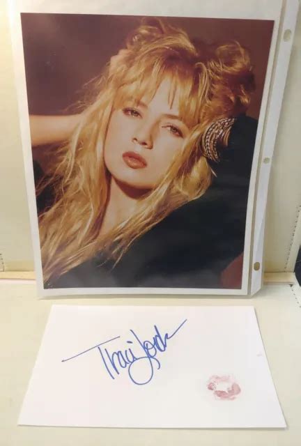 Traci Lords 8x10 80s 90s Era Photo With Autograph And Lipstick Imprint