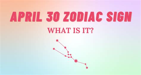 April 30 Zodiac Sign Explained So Syncd