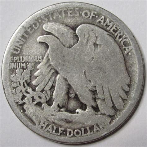 1918 D Walking Liberty Half Dollar Old Silver Coin