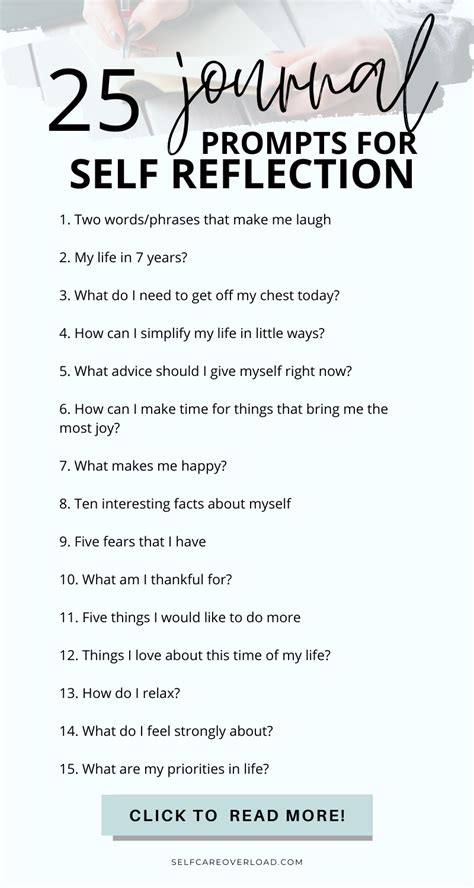 25 Journal Prompts For Self Reflection Artofit