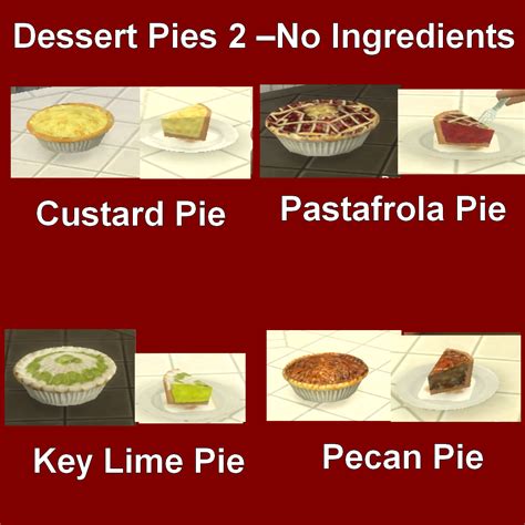 Mod The Sims Custom Food Dessert Pies 2