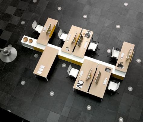 Desk Layout Modern Office Design In 2019 Open Space Office Desk