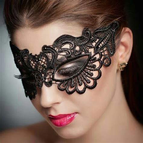Valentine S Day Black Enchanting Lace Eye Mask Sex Accessories Hollow Out Women Halloween Mask