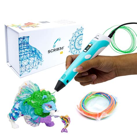 Scrib3d P1 3d Printing Pen With Display Includes 3d Pen 3 Starter