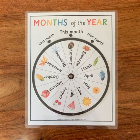 Montessori Months Of The Year Printable Classroom Calendar Etsy