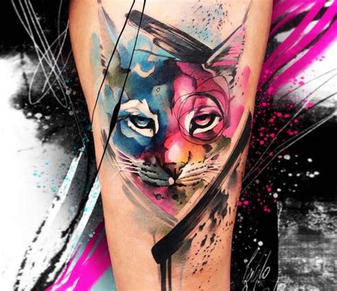 Lynx Tattoo By Pablo Ortiz Tattoo Watercolor Abstract Tattoo Tattoos