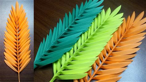 Diy Palm Leaves Easy Paper Leaves Making For Decoraton Youtube