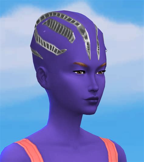 Zaneida And The Sims 4 — Strange Alien Cyber Head Hair I Didnt Know