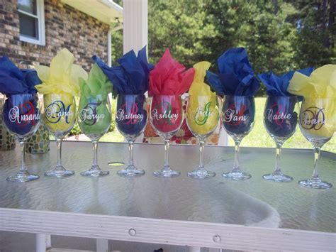 Personalized Bridesmaid Wine Glasses With Name And Initial Etsy Bridesmaid Wine Glasses
