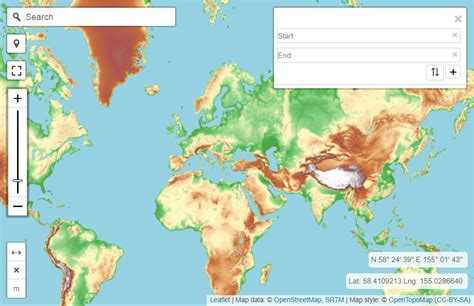 World Map Sea Level Elevation