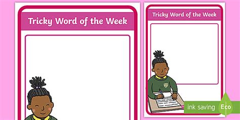 Tricky Word Of The Week Display Poster Teacher Made