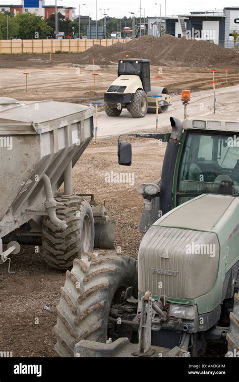 Heavy Earth Moving Machinery On Building Site Stock Photo Alamy