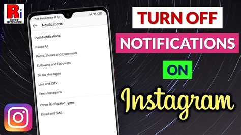 How To Turn Off Notifications On Instagram Youtube