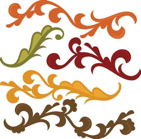 Fall Flourishes Svg Autumn Svg File Svg Files For Scrapbooking Cute