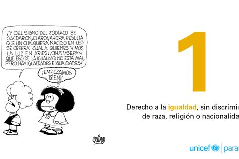 Convención sobre los derechos del niño. 10 derechos fundamentales de los niños, por Quino | UNICEF
