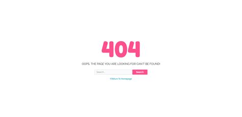 Html Error Pages Templates