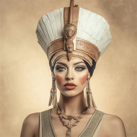 premium ai image portrait of a beautiful egyptian woman with golden jewelry luxury fashion