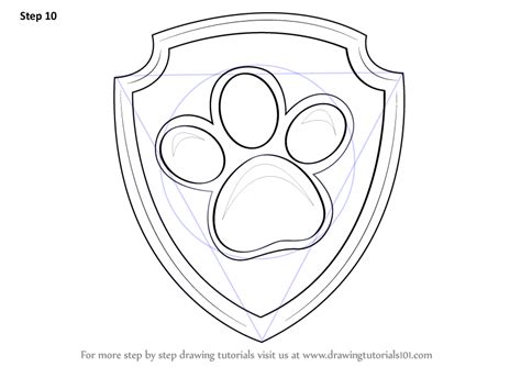 How To Draw Ryder Badge From Paw Patrol Paw Patrol Step By Step