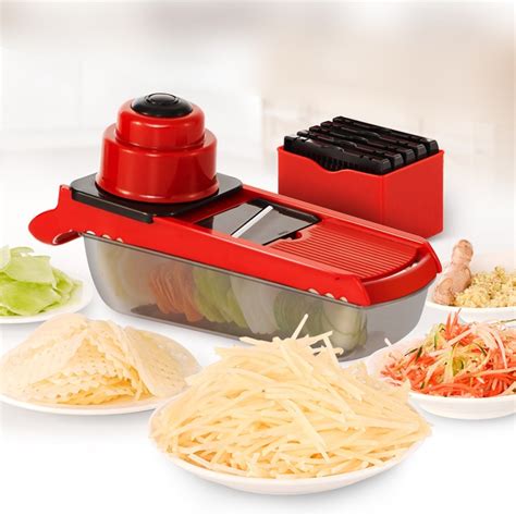 Rangnic 6 In 1 Slicer Vegetable Cutter With Stainless Steel Blades