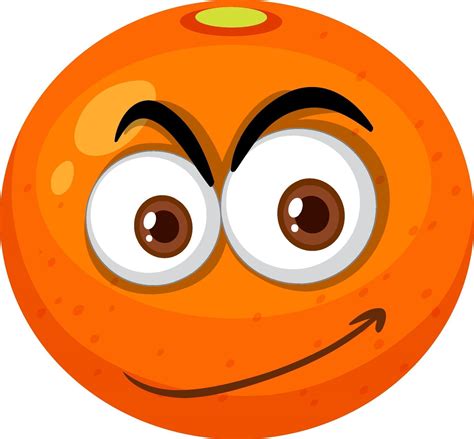 Personaje De Dibujos Animados De Color Naranja Con Expresión De Cara