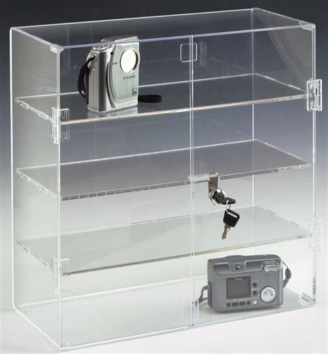 Acrylic Countertop Display Case W 3 Shelves And Locking Door