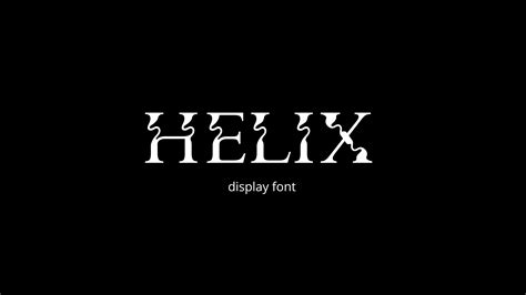 Helix Display Font Behance