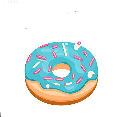 Blueberry Glazed Donut Isolated On Transparent Background 24513058 Png