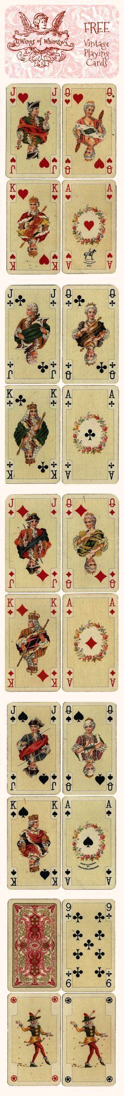 Antique French Playing Cards Free Large Printables Cards Vintage