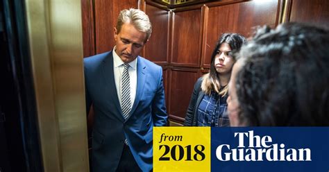 Look At Me Republican Jeff Flake Silent As Protesters Confront Him Over Kavanaugh Vote Us