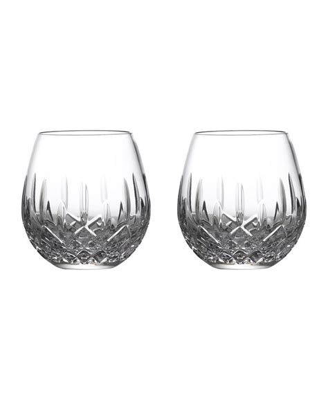 Waterford Lismore Nouveau 14 Oz Stemless Wine Light Glass Set Of 2 Macy S