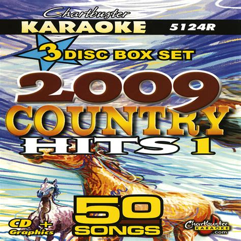 karaoke cdg chartbuster 2009 country hits 5124 new 3 disc in case with song list ebay