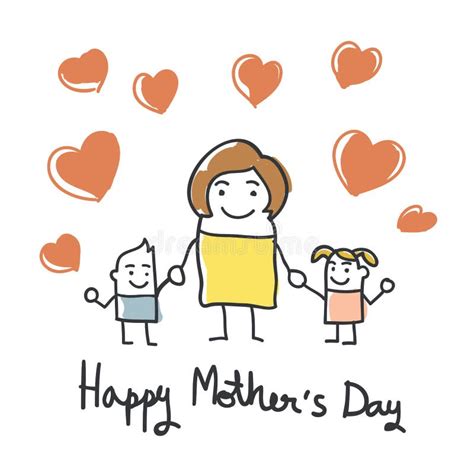 Happy Mothers Day Card Stock Vector Illustration Of Lovely 33252421