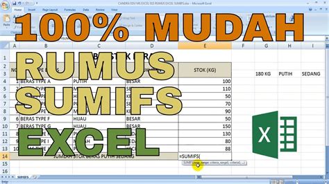 Cara Menjumlahkan Di Excel Rumus Sumifs Excel YouTube