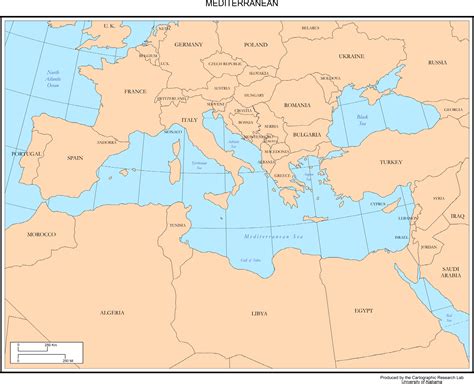 Mediterranean Outline Map Labeled Alabamamapsua Edu World Map Images